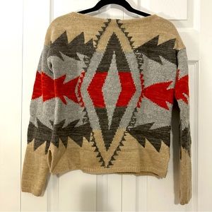Vintage Polo Ralph Lauren Southwestern Wool Blend Knit Sweater